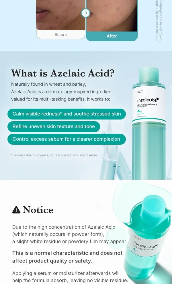 Medicube - Azelaic Acid Niacinamide Clear Toner - 250ml