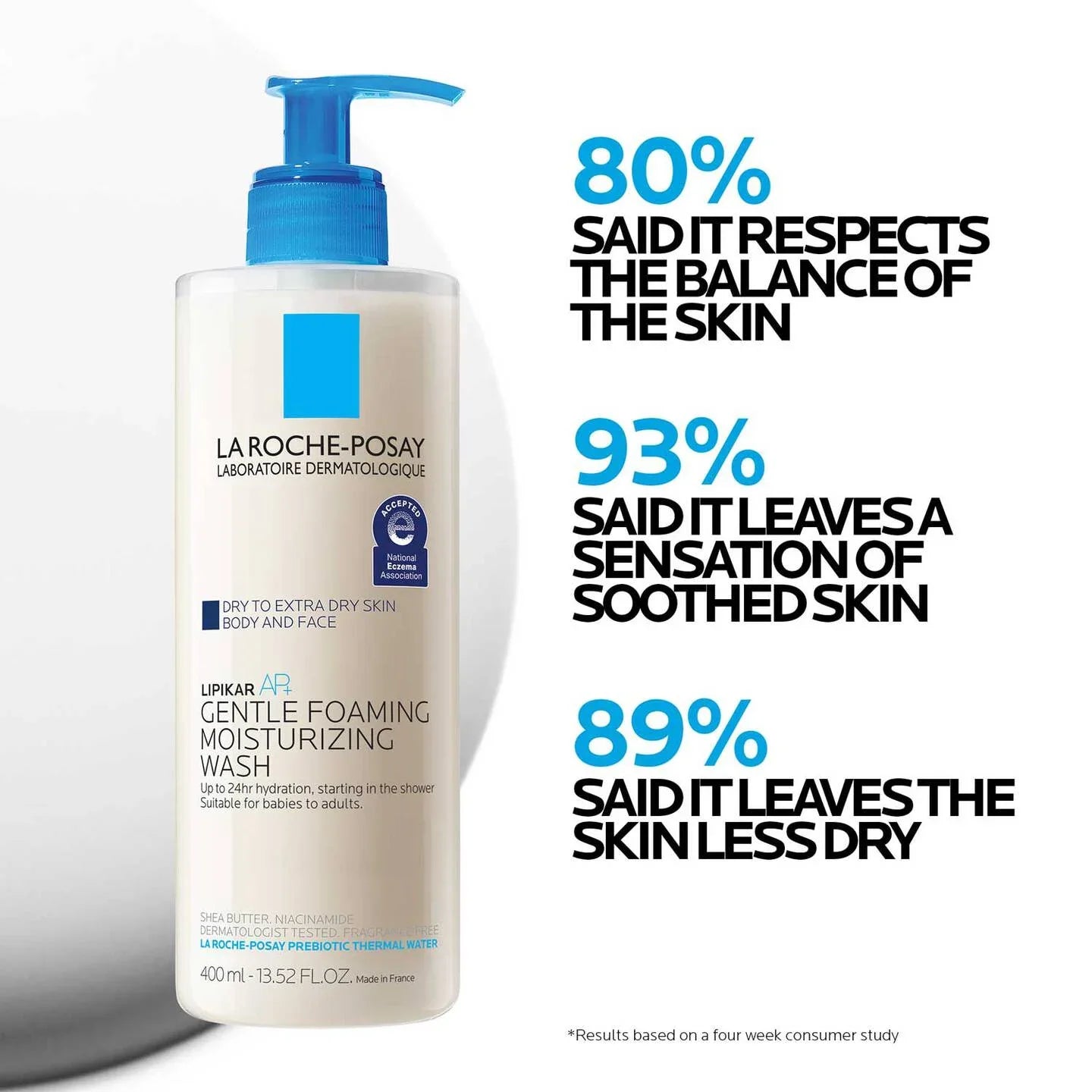 La Roche-Posay Lipikar ap+ Gentle Foaming Moisturizing Wash 400ml