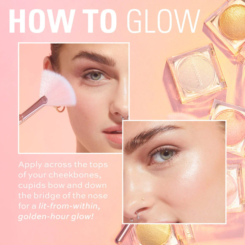 Makeup Revolution - Beam Bright Highlighter Rose Lustre
