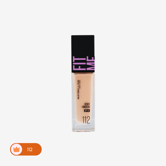 Maybelline Ny New Fit Me Dewy + Smooth Liquid Foundation 30 Spf - 112 Natural Ivory 30Ml - For Normal To Dry Skin