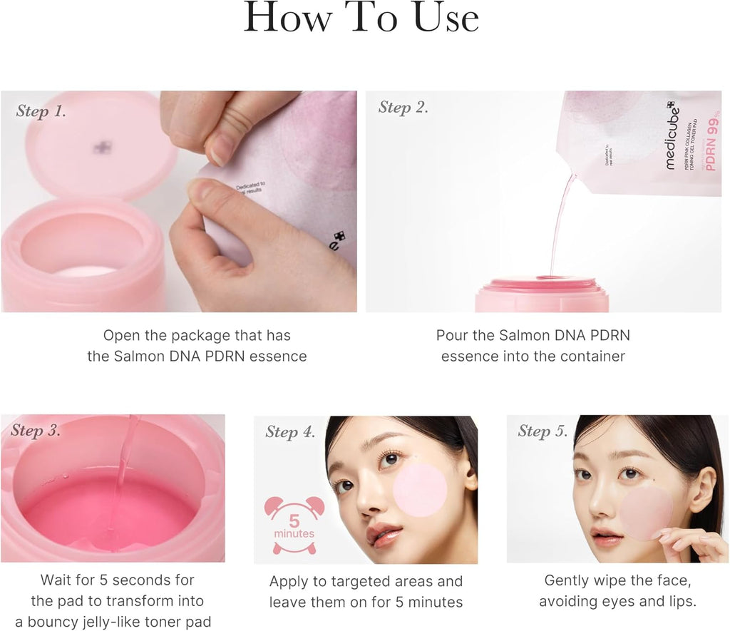 Medicube - PDRN Pink Collagen Toning Gel Toner Pad 120ml (70pcs)