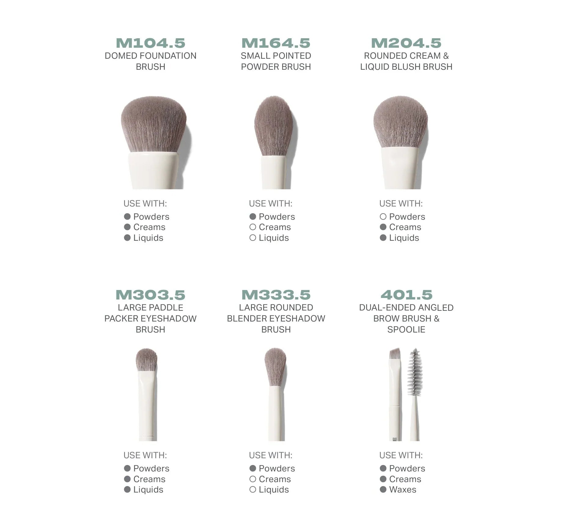 Morphe Travel Brush Set - Along For The Glide - 6 pcs