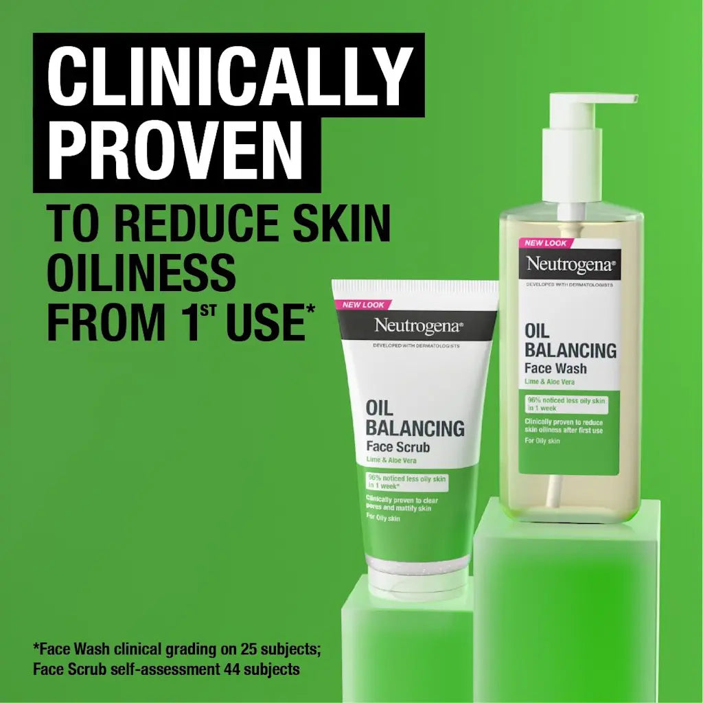 Neutrogena Facial Wash Oil Balancing With Lime & Aloe Vera Pump 200Ml