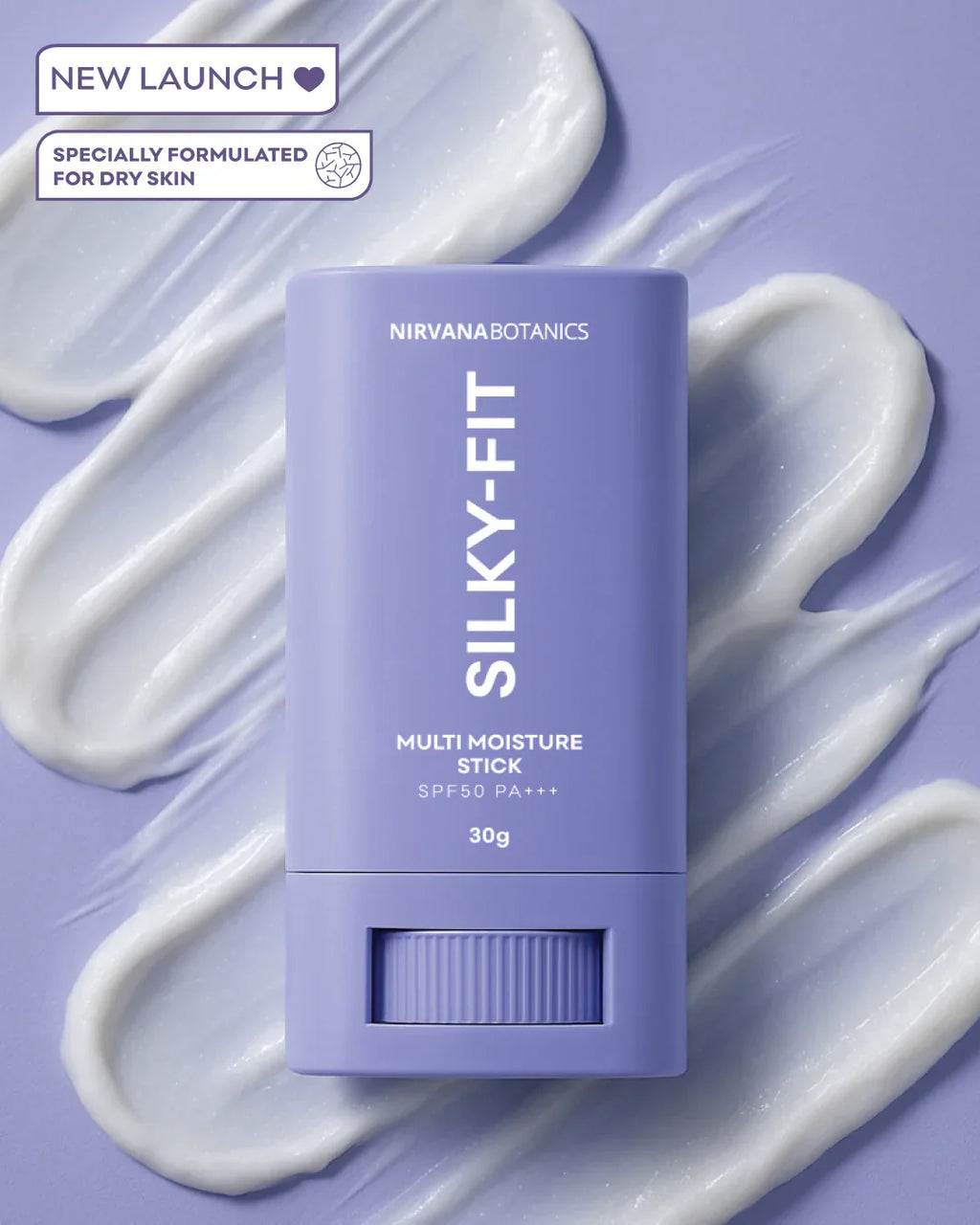 Nirvana Botanics - Silky Fit Moisturiser Stick SPF 50+++ - FOR DRY SKIN