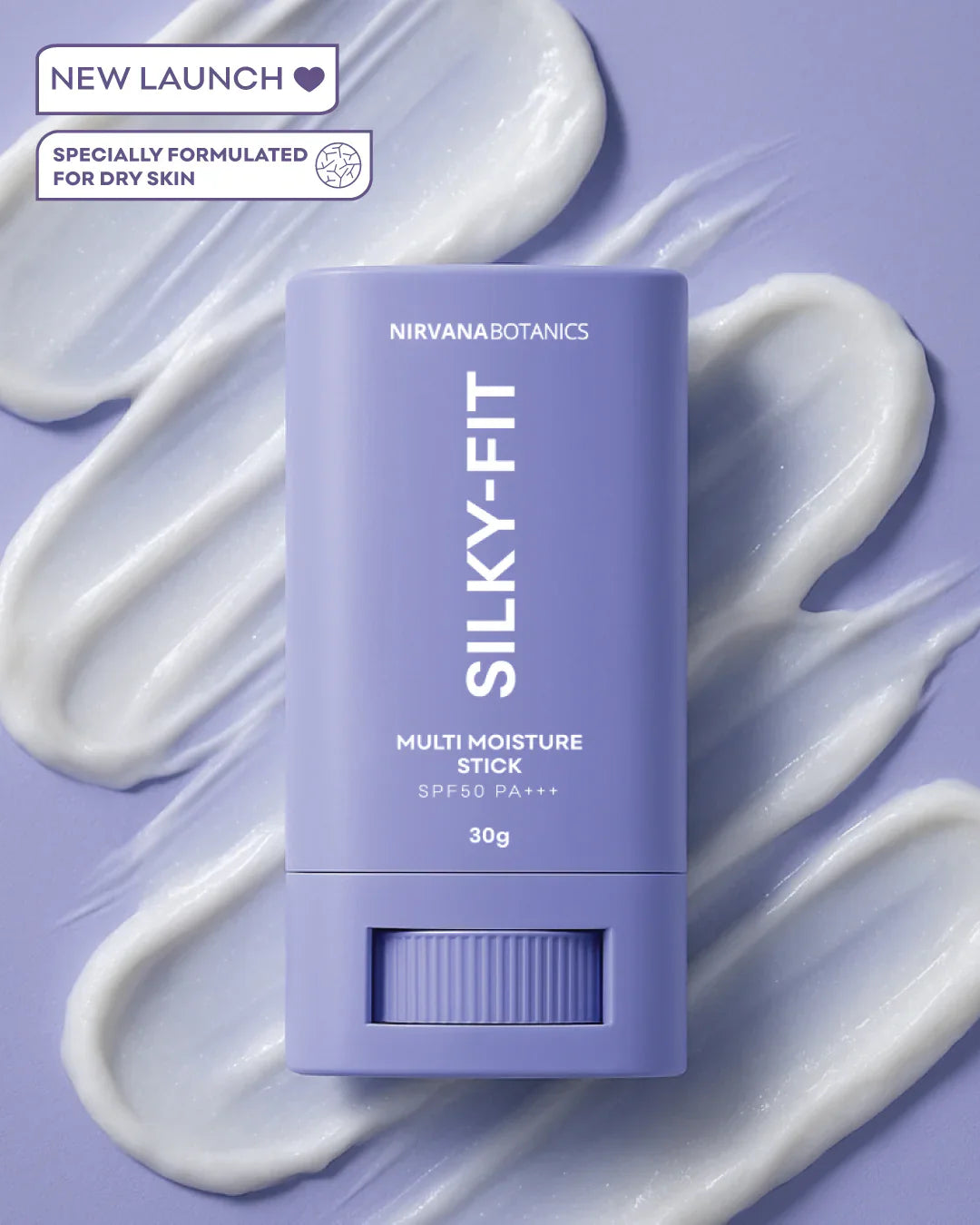 Nirvana Botanics - Silky Fit Moisturiser Stick SPF 50+++ - FOR DRY SKIN