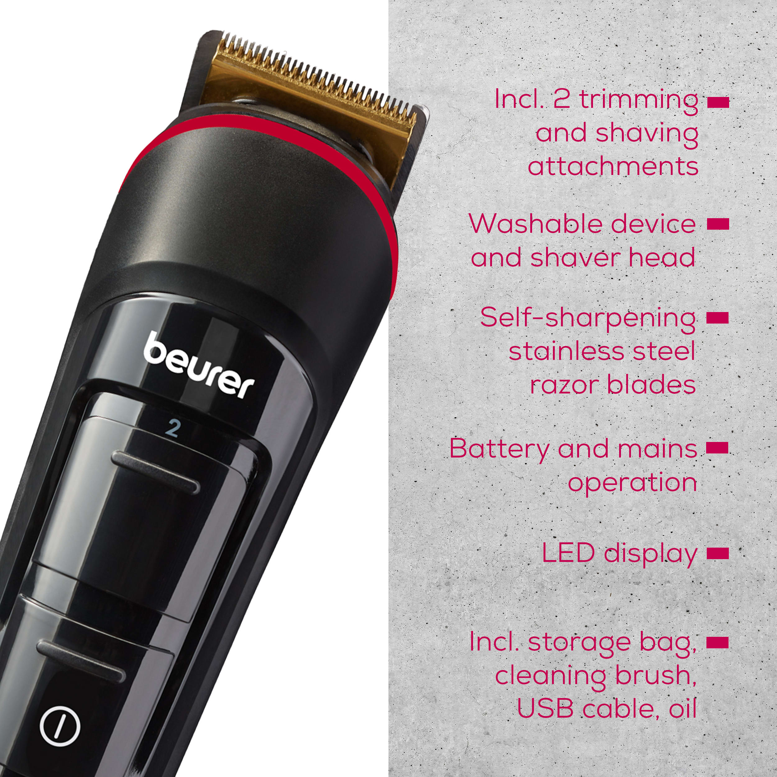 Beurer - Beard Trimmer - MN4X