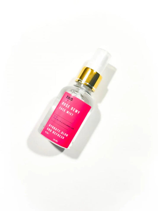 B&B Derma - Rose Dewy - Rose Water Face Mist On The Go 50Ml
