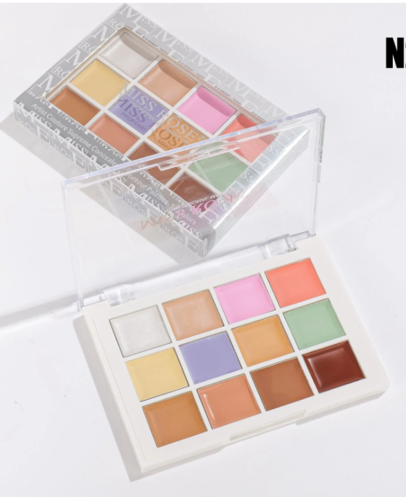 Miss Rose - 12 Colors Artist Concealer & Contour Palette N-2
