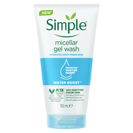 Simple Face Wash Micellar Water Boost Gel Wash 150Ml