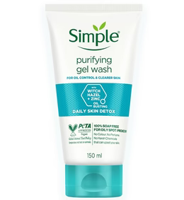 Simple Face Wash Purifying Daily Skin Detox Gel Wash 150Ml