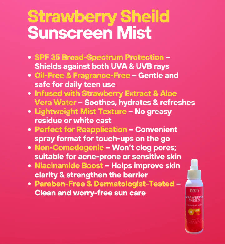 B&B Derma - Strawberry Sheild Sunscreen Mist