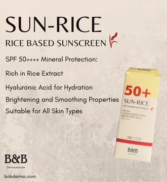 B&B Derma - Sun-Rice 50+ Rice Based Mineral Sunscreen
