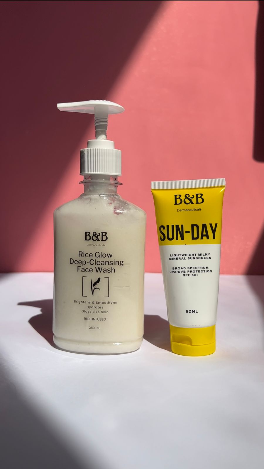 B&B Derma - Sunday Mineral Sunscreen + Rice Glow Facewash