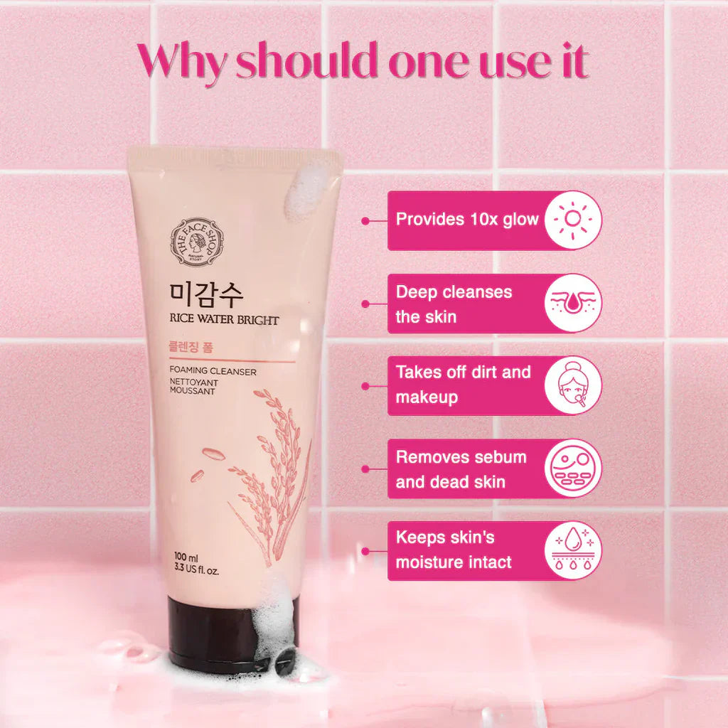 The Face Shop - Rice Water Bright Foaming Cleanser 150ml