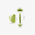 Facial Beauty - Pack Of Jade Face Roller & Gua Sha