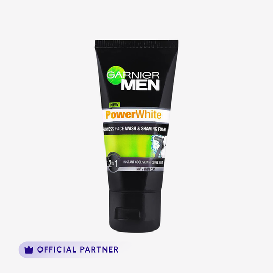 Garnier Men Power White 2 In 1 Fairness Face Wash Shaving Foam 50Ml
