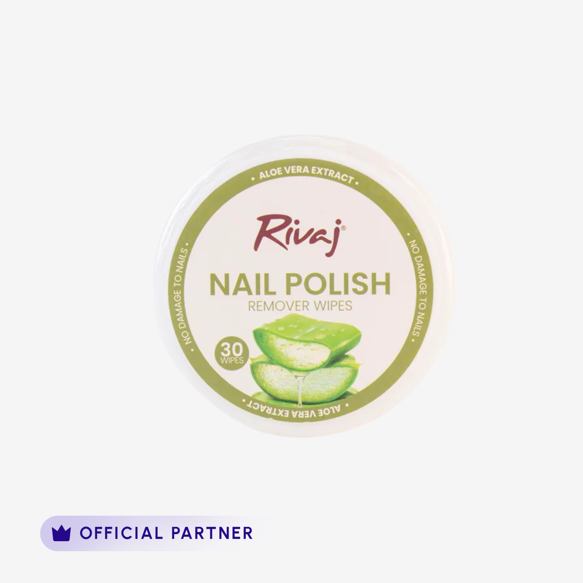 Rivaj - Nail Polish Remover Wipes (Aloe Vera Extract) - 30 Wipes