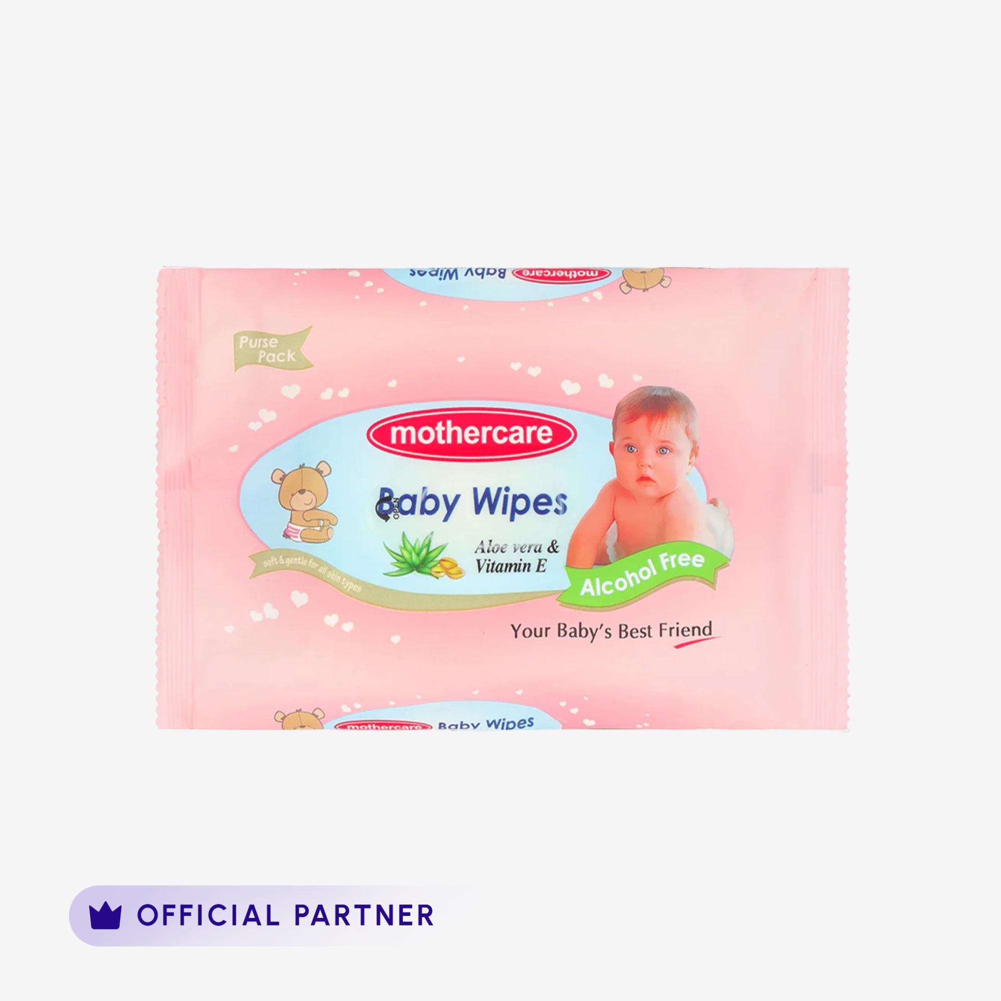 Mothercare - Baby Wipes Purse Pack - Pink