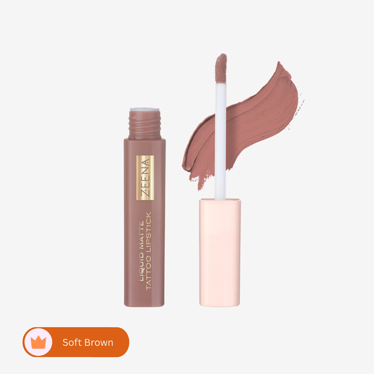 Zeena- Liquid Matte Tattoo Lipstick 010 Soft Brown