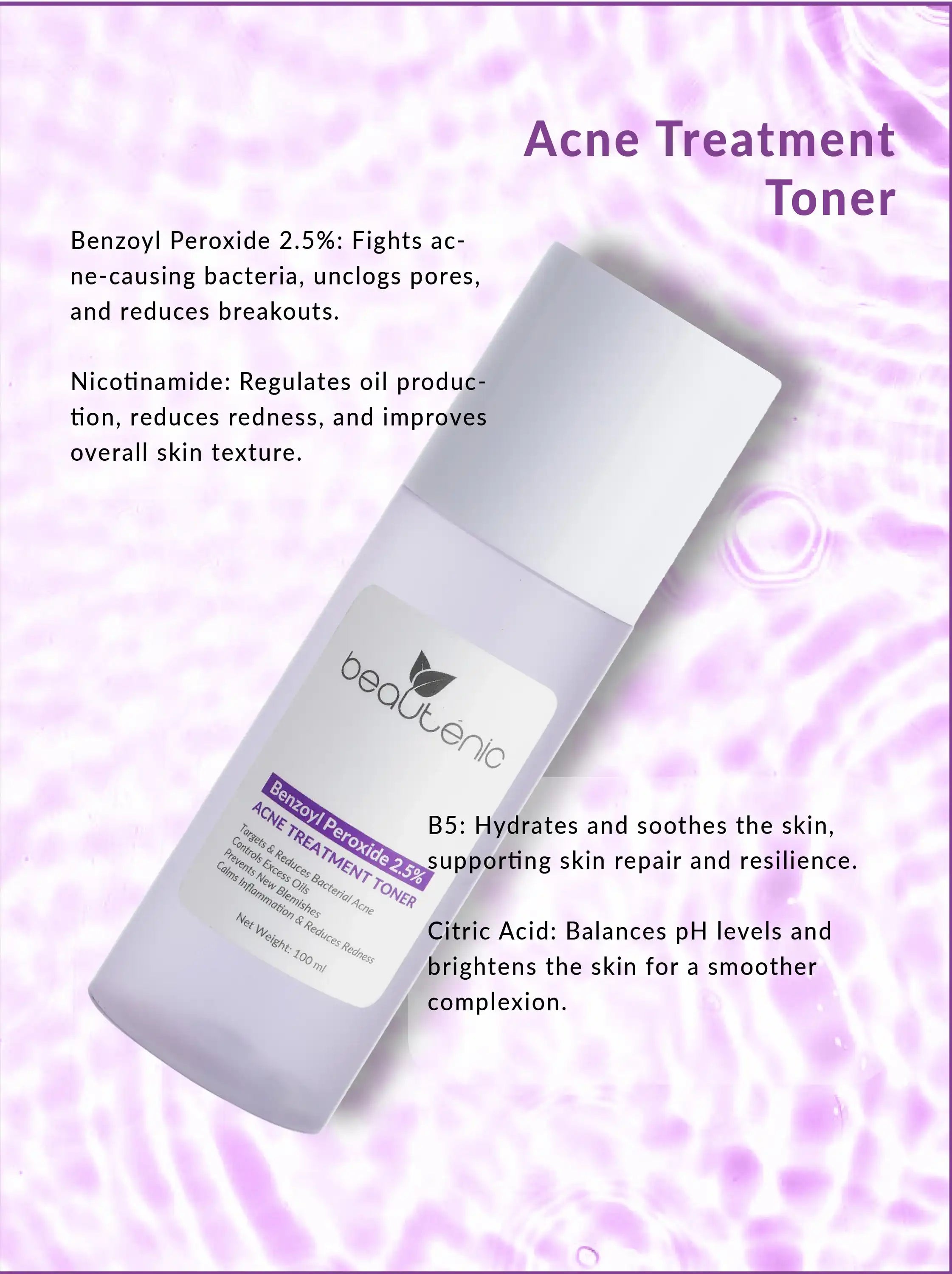 Beautenic - Benzoyl Peroxide Acne Treatment Toner