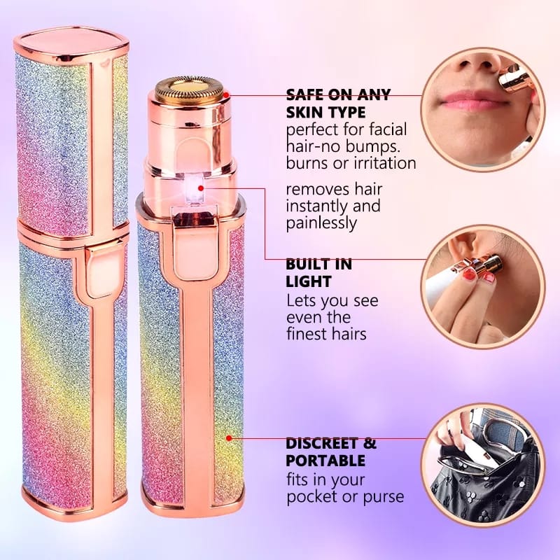 Facial Beauty -  2 In 1 Rechargeable Electric Eyebrow Trimmer + Body Facial Hair Removal