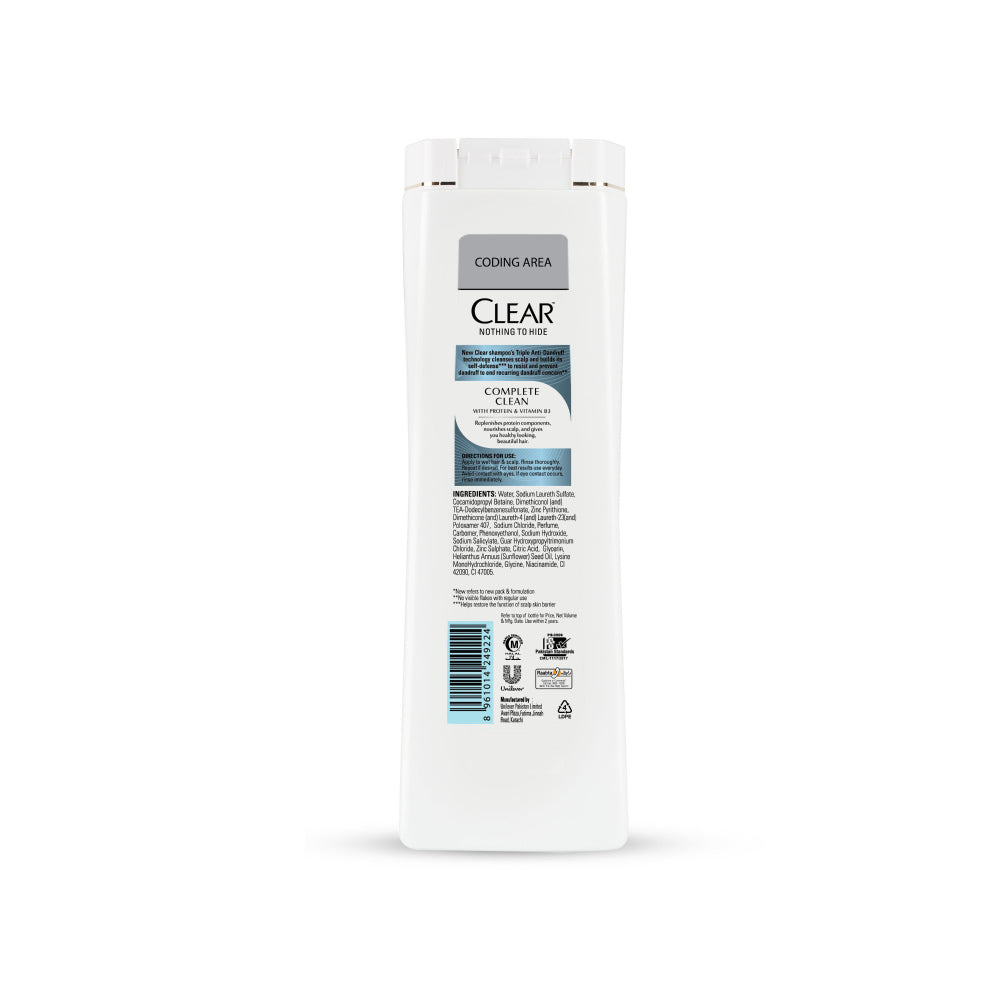 Clear Shampoo Complete Clean - 380Ml