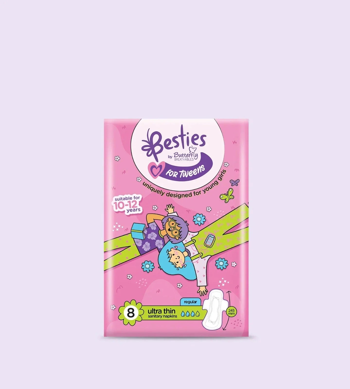 Butterfly - Besties for Tweens Ultra Thin Regular (8S)