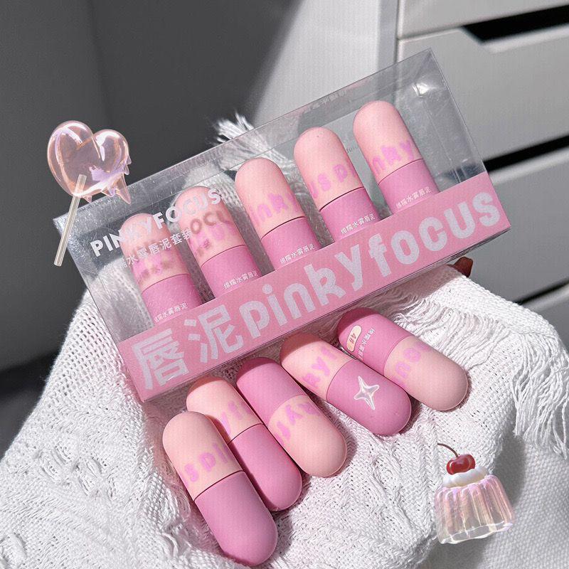 Facial Beauty - Pinky Focus Water Mist Lip Mud Set - PN5011B