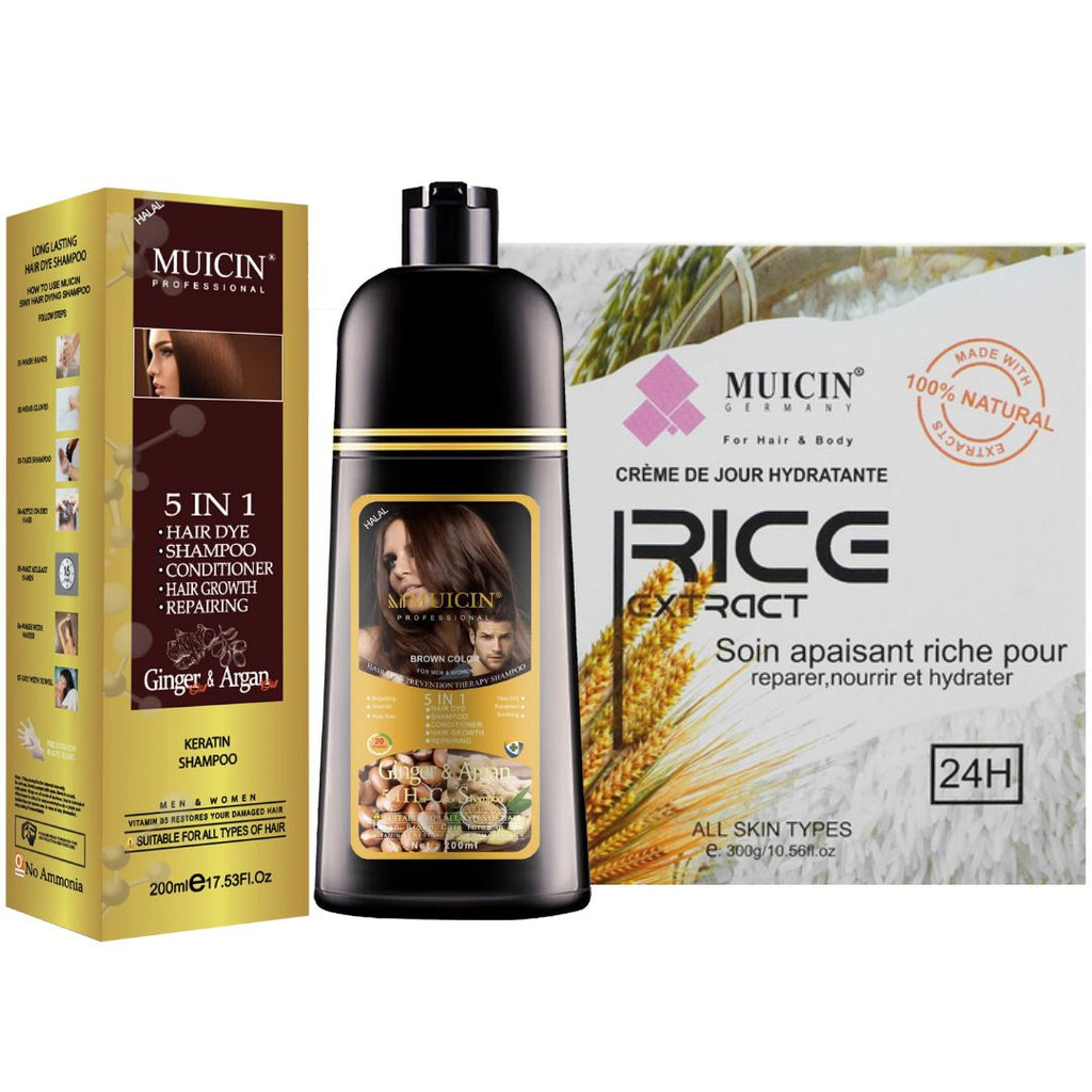 MUICIN - 5 in 1 Hair Color Shampoo With Ginger & Argan Oil