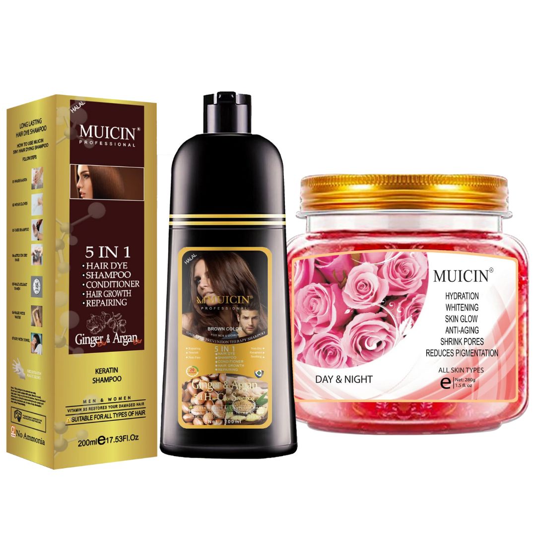 MUICIN - 5 in 1 Hair Color Shampoo With Ginger & Argan Oil
