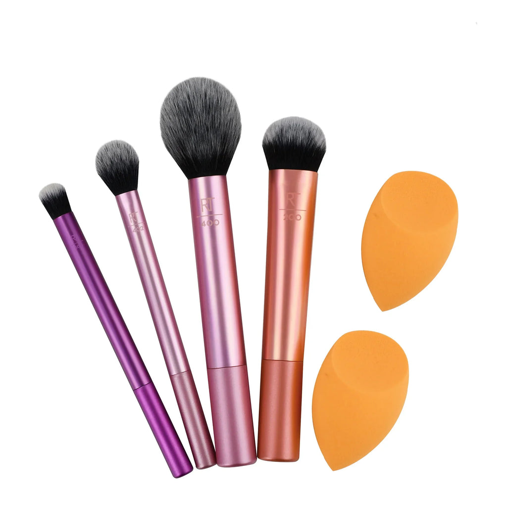 Real Techniques - Every Day Essentials Makeup Brush & 2 Sponge 6'S