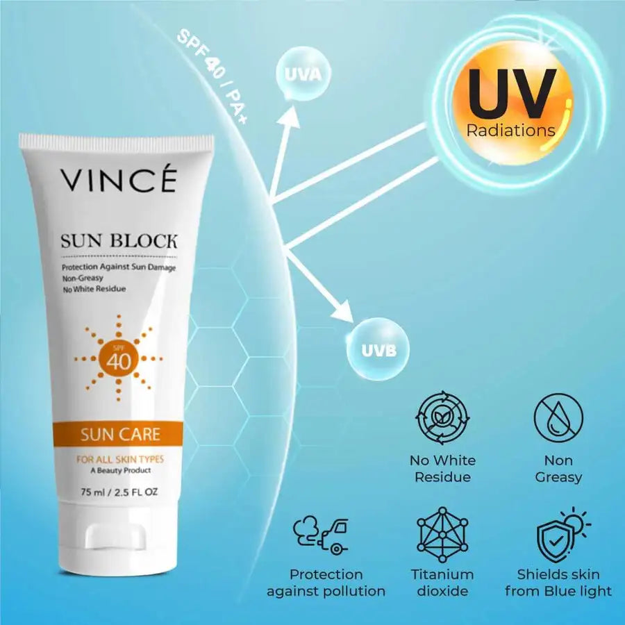 Vince - Sun Block SPF 40 - 75Ml