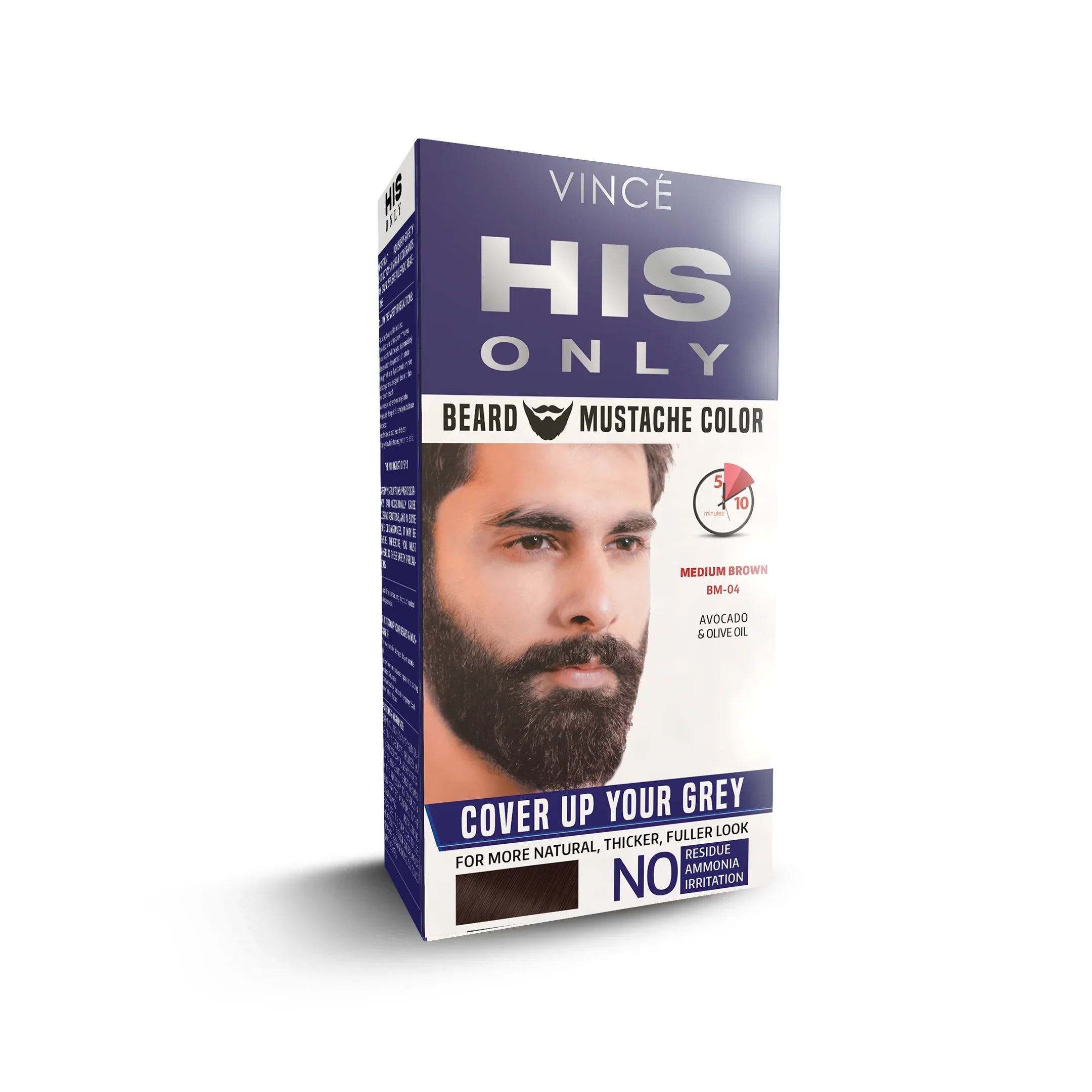 Vince - Medium Brown Beard & Mustache Color (BM-04)