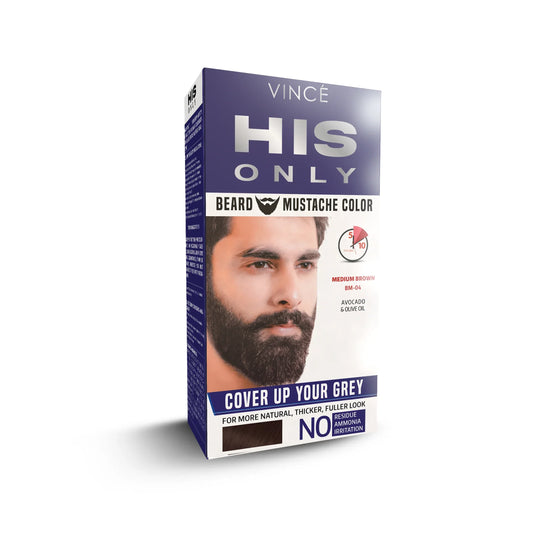 Vince - Medium Brown Beard & Mustache Color (BM-04)