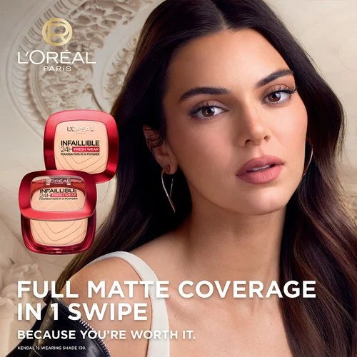L'Oreal Paris - Infallible 24H Fresh Wear Breathable Liquid Foundation in Powder - 130 True Beige