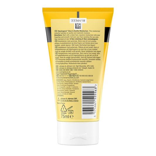 Neutrogena Clear & Soothe Oil Free Moisturizer 75ML (Near Expiry: Feb 2026)