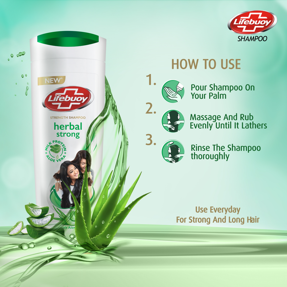 Lifebuoy Shampoo Herbal Strong 175Ml