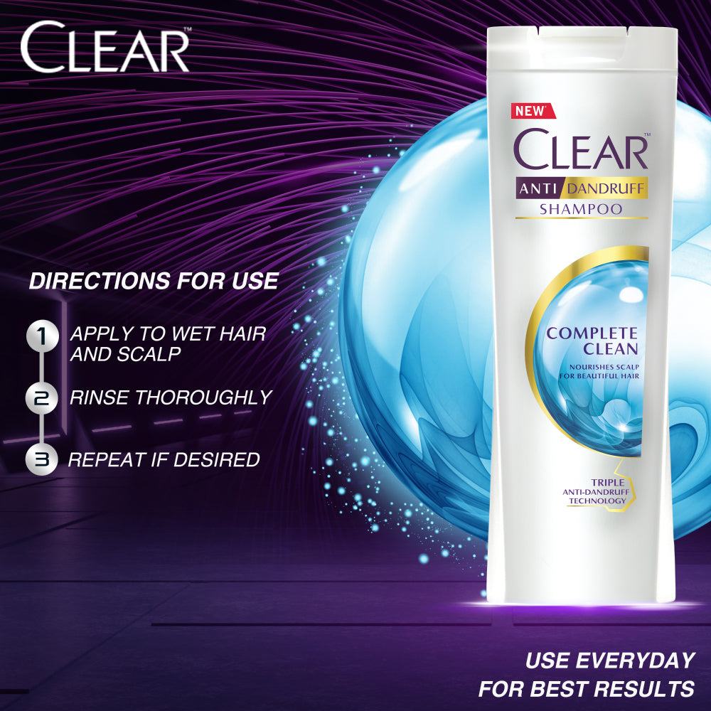 Clear Shampoo Complete Clean - 380Ml